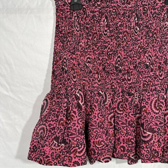 NEW $395 A.L.C [ 14 ] Kade Floral Smocked Mini Skirt‎ in Pink - Picture 7 of 13